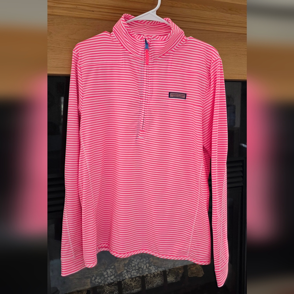 Vineyard Vines Pink and White Striped Shep Shirt